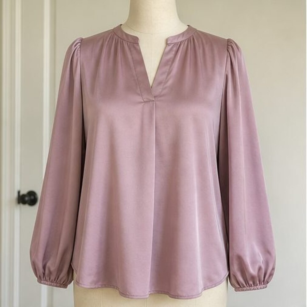 Mauve Button Blouse